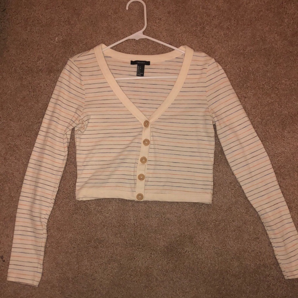 Cropped striped top